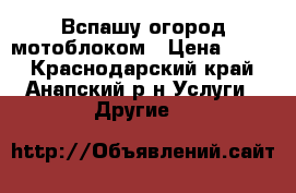 Вспашу огород мотоблоком › Цена ­ 500 - Краснодарский край, Анапский р-н Услуги » Другие   